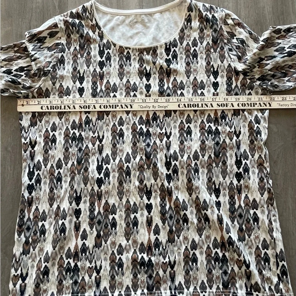 Kim Rogers Abstract Design Cotton Blend Long Sleeve Shirt Women’s XL - Picture 9 of 11